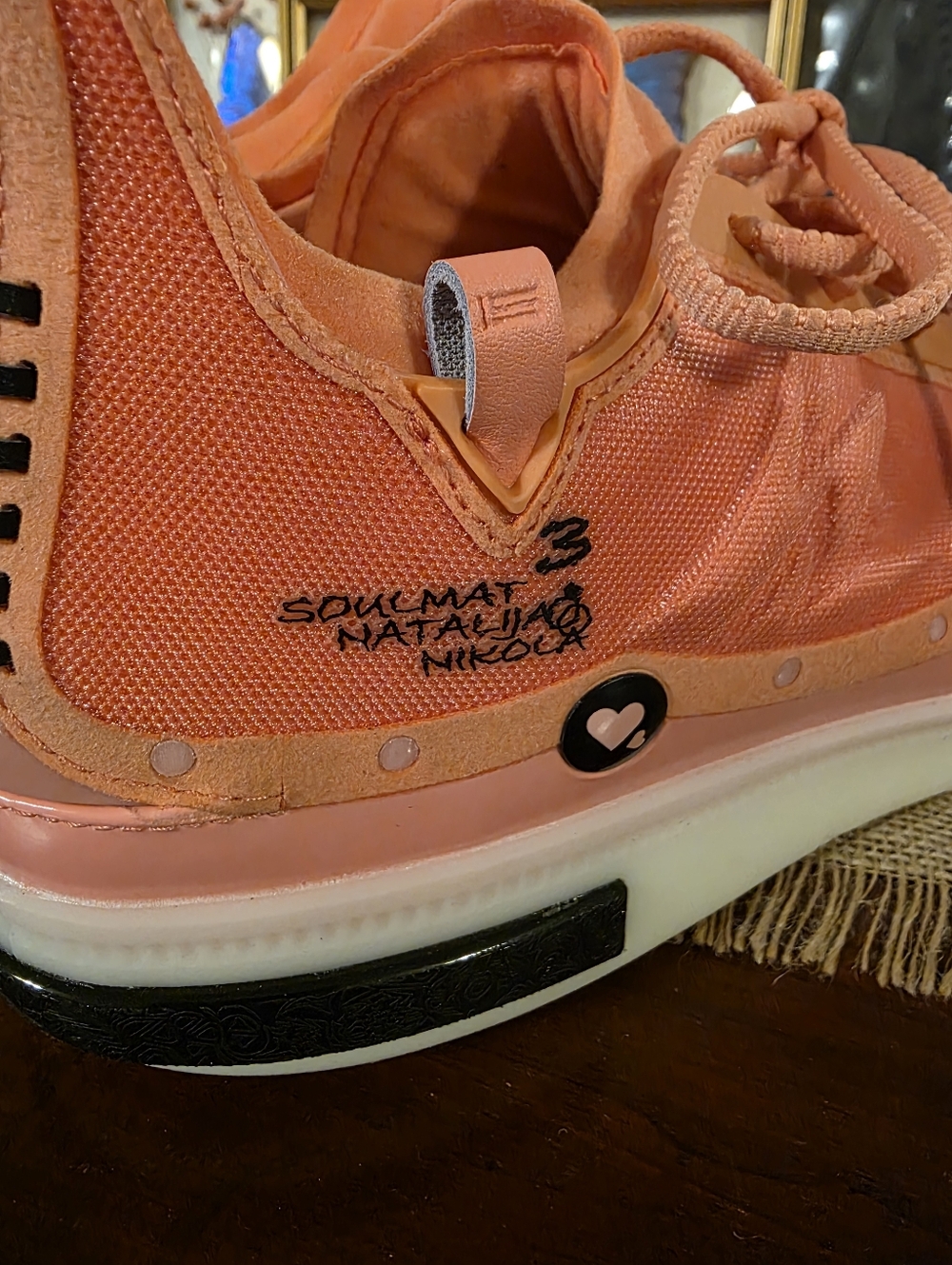 RARE RETIRED 361° Joker Jokić 1 GT 'Soulmate' Coral Basketball Shoes Sz 11.5 - Picture 8 of 13